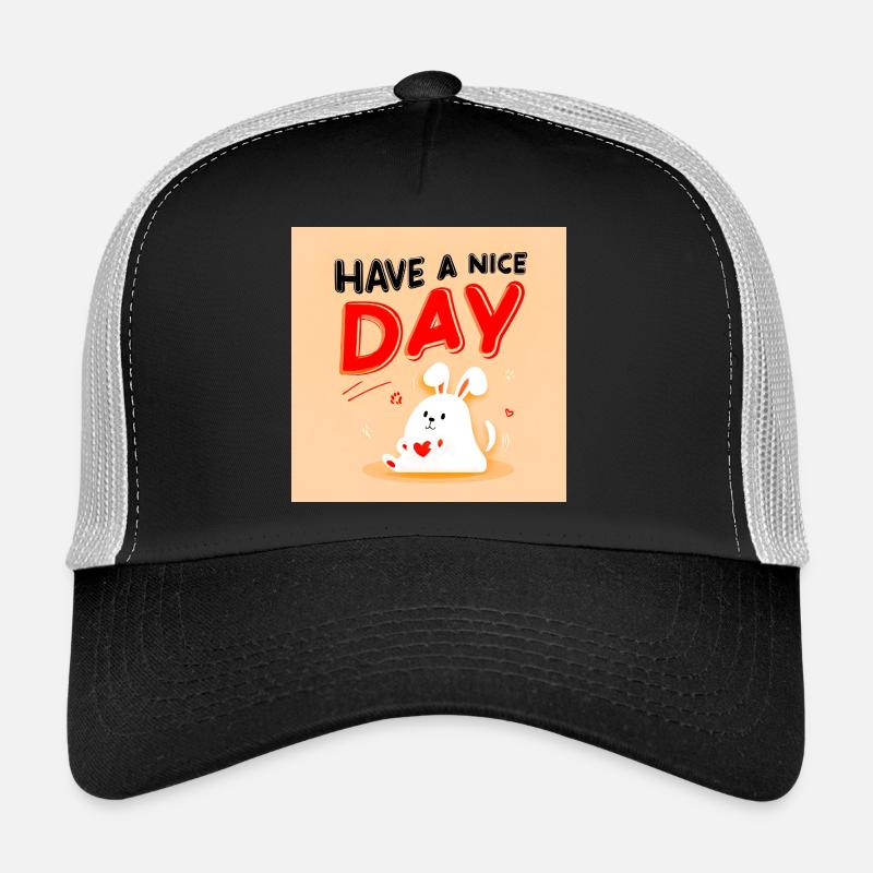 Design mignon de lapin avec message positif Casquette trucker 