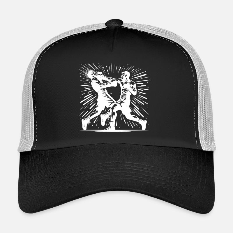 Action de boxe rétro Le coup de poing décisif Casquette trucker 