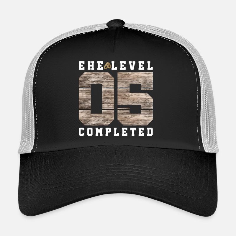 5. Hochzeitstag - Trucker Cap - Schwarz/Steingrau
