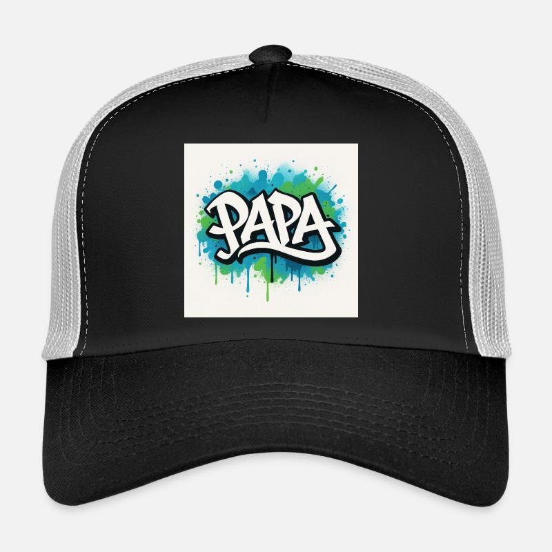 Graffiti Stil Papa Illustration Trucker Cap