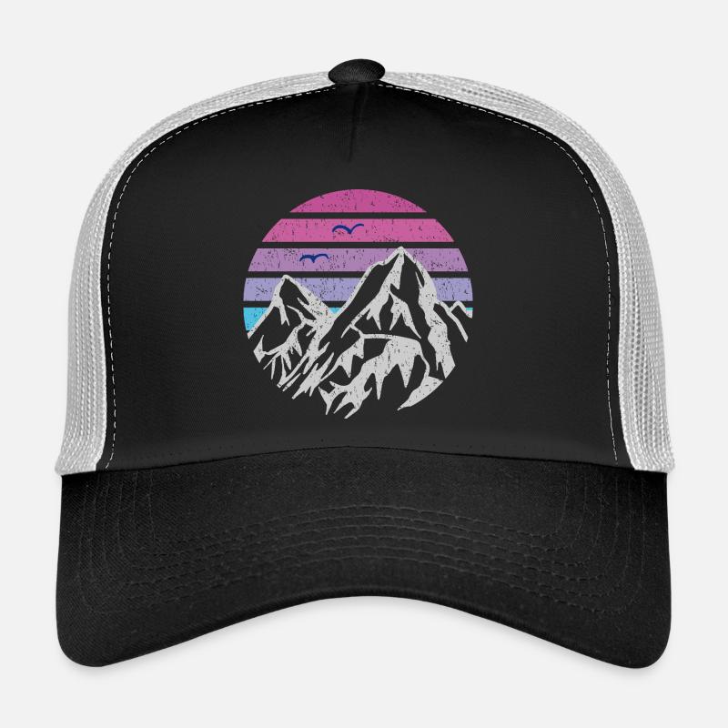 Mountains Retro Sun Trucker Cap