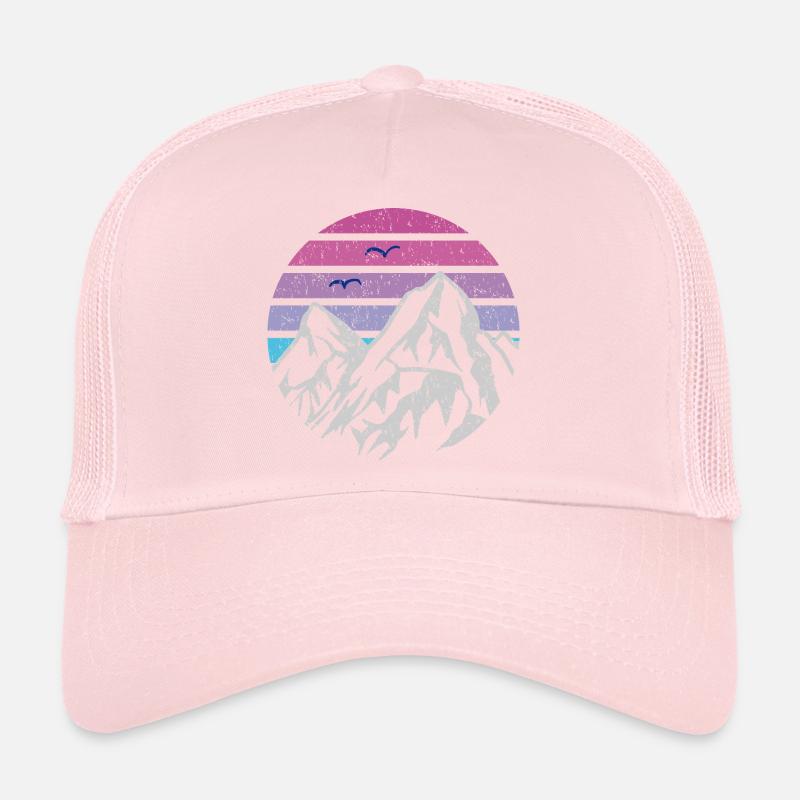 Montagnes Rétro Soleil Casquette trucker 