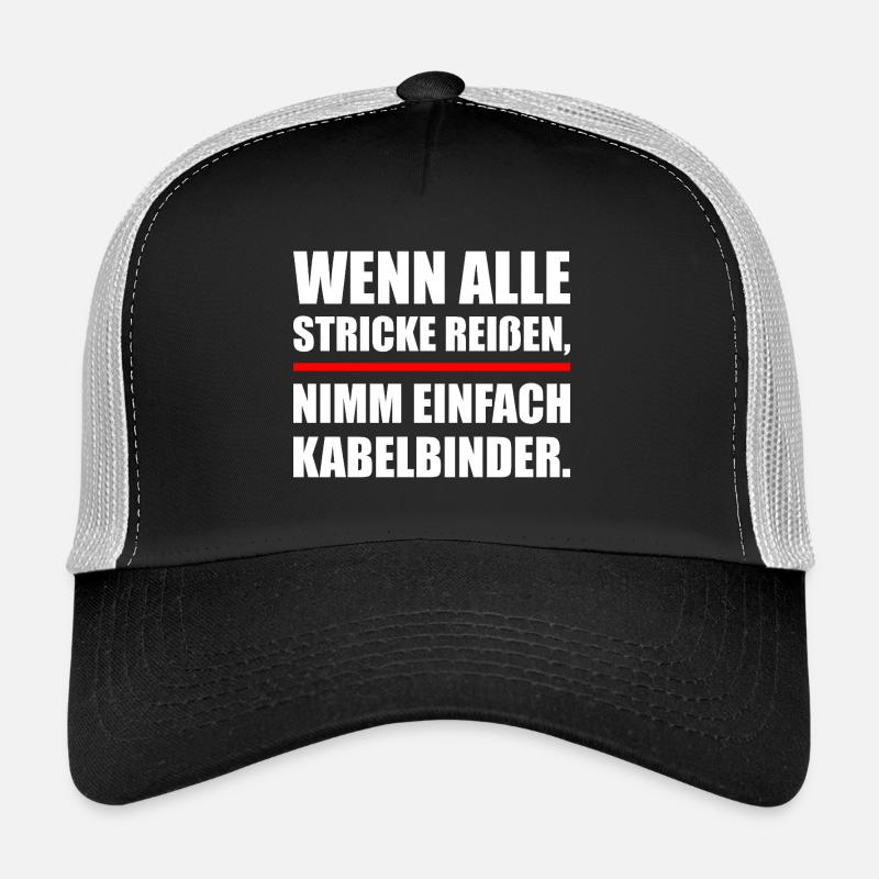 Lustige Handwerker Sprüche - Trucker Cap - Schwarz/Steingrau