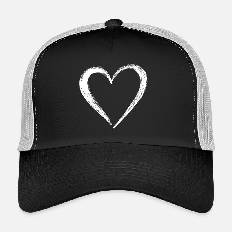 Cute Hand Drawn Heart Trucker Cap