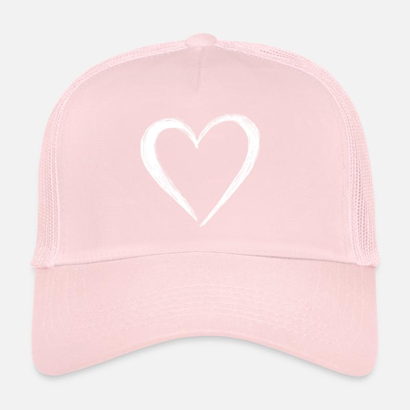 Cute Hand Drawn Heart Trucker Cap