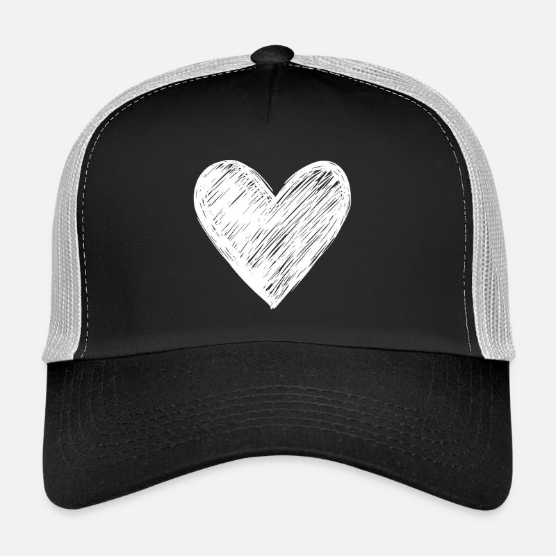 Simple heart drawing for love Trucker Cap