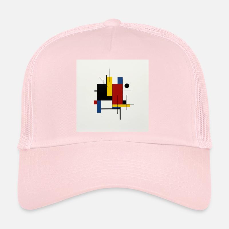 Colorful Geometric Abstract Composition Trucker Cap