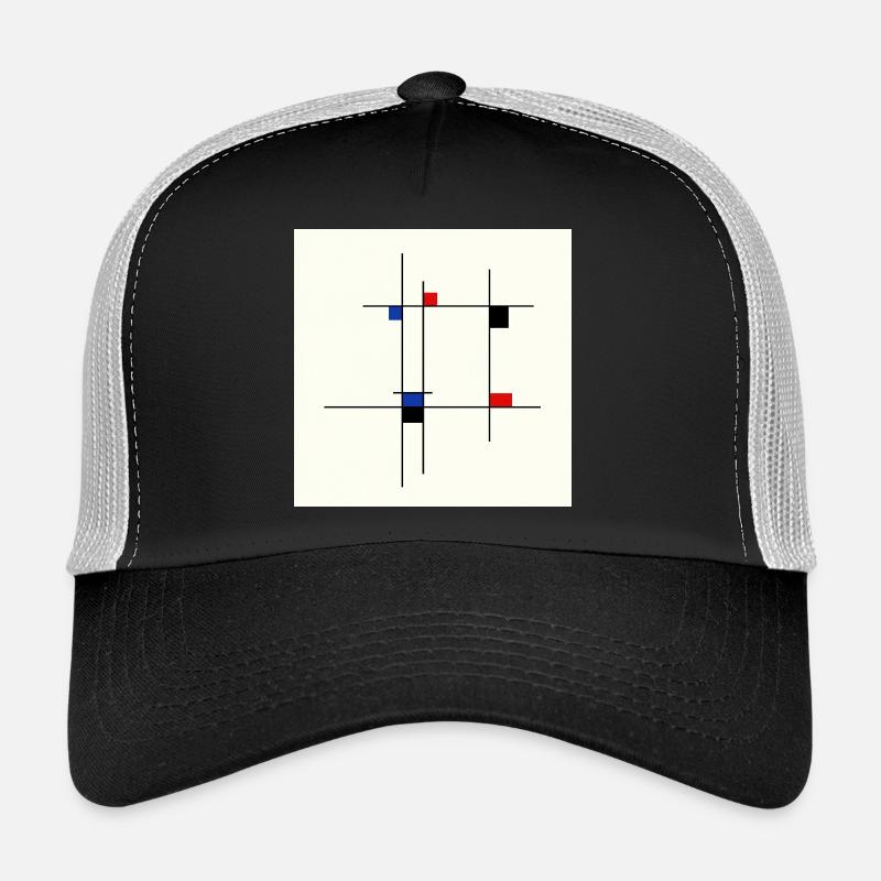 Abstrakte Designlinie und Farben Trucker Cap