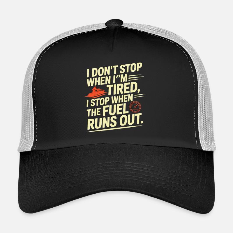 Funny Jetski Fuel Runs Out  Trucker Cap
