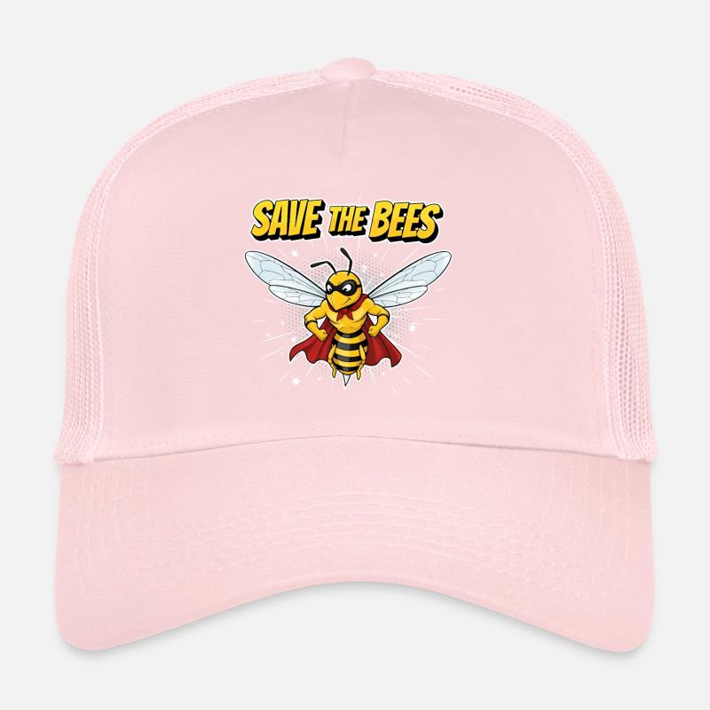 Comic Bee Hero Motto Trucker Cap