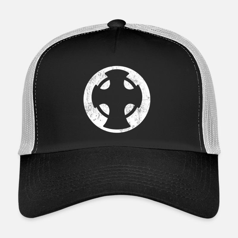 Croix de Novgorod cercle blanc illustration Casquette trucker 