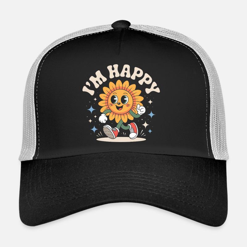 Retro Glückliche Sonnenblume Trucker Cap