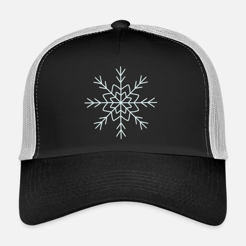 Conception artistique complexe de ligne de flocon de neige Casquette trucker 