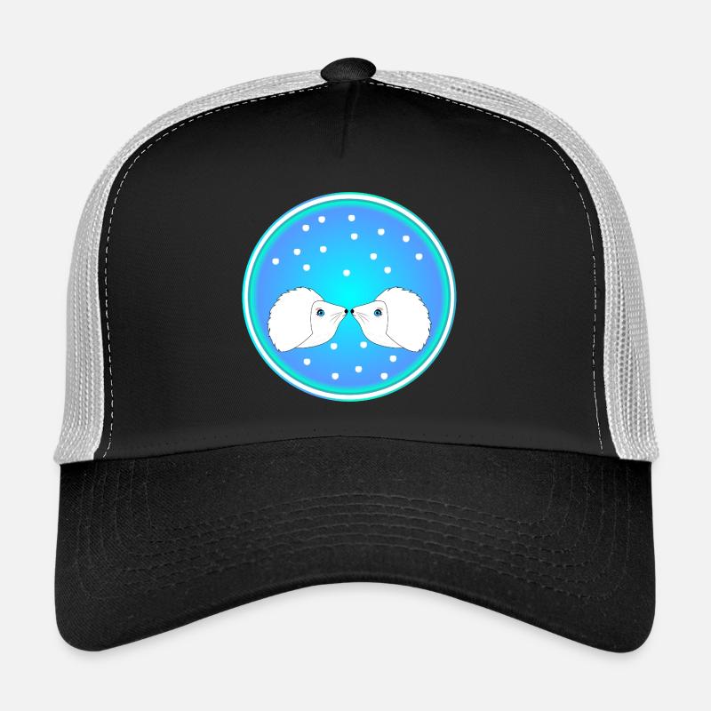 Hedgehog Couple Winter Snow Trucker Cap