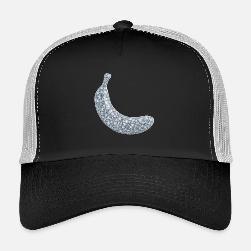 Schneefrost Diamanten Banane - Trucker Cap - Schwarz/Steingrau