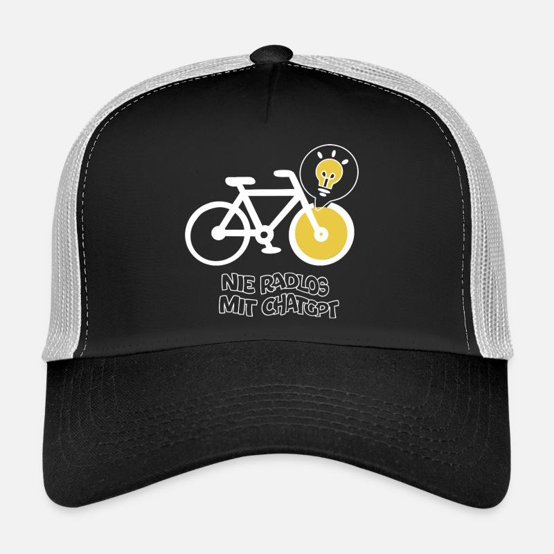 Cyclisme avec un design créatif d’ampoule - Casquette trucker  - noir/gris pierre