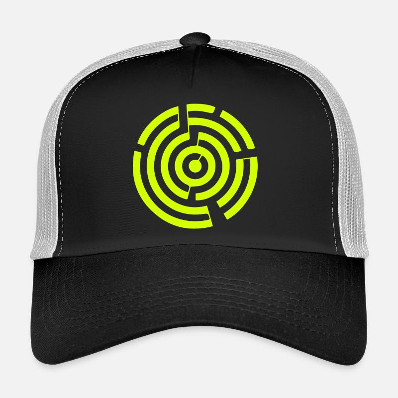 Labyrinthe Labyrinthe Crop Circle - Casquette trucker  - noir/gris pierre