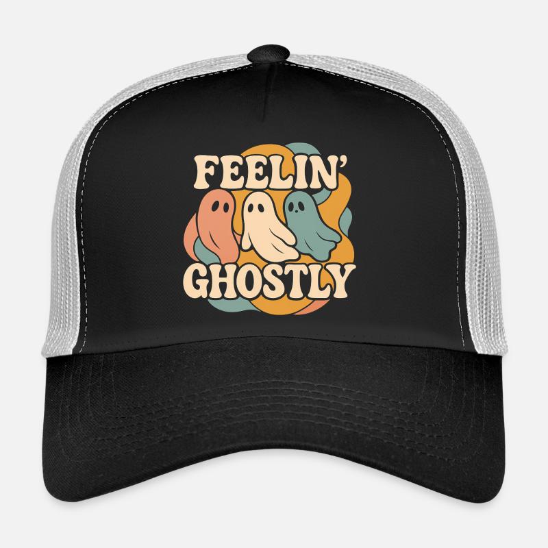 Playful ghosts with a sentimental message Trucker Cap