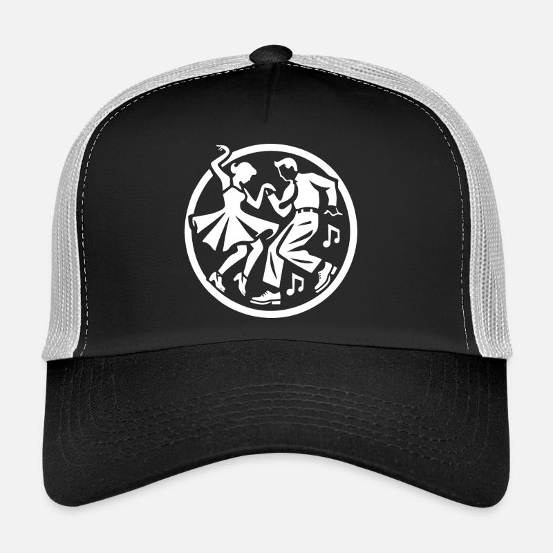 Rock ’n’ Roll Silhouetten Design Trucker Cap