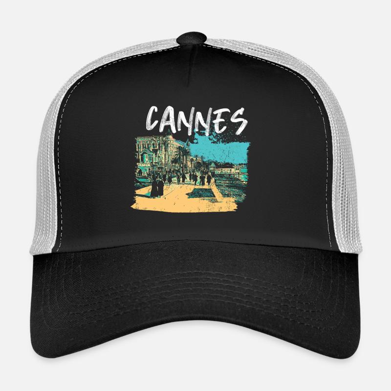 Vue retro de La Croisette de Cannes Casquette trucker