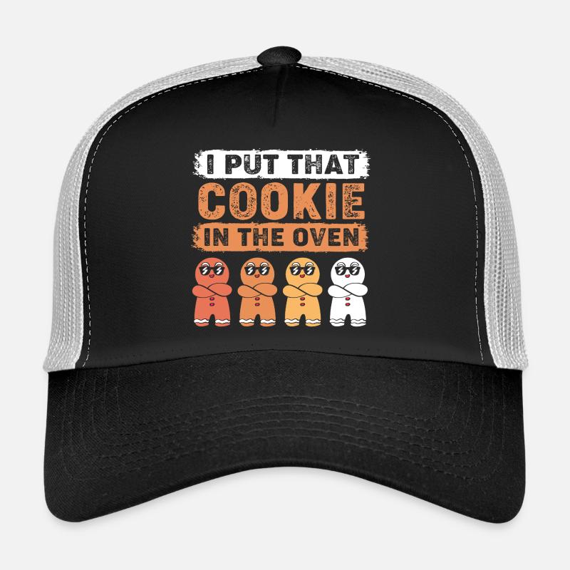 Schwangerschaft Geburt Lebkuchen Weihnachten - Trucker Cap - Schwarz/Steingrau