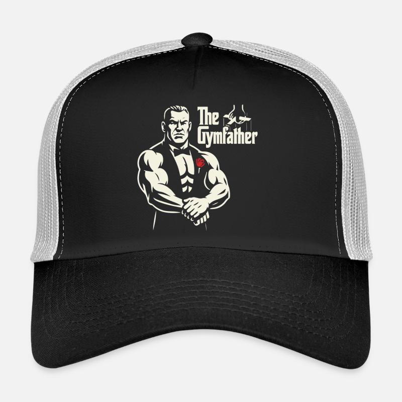 Das GymFather Bold Poster-Design - Trucker Cap - Schwarz/Steingrau