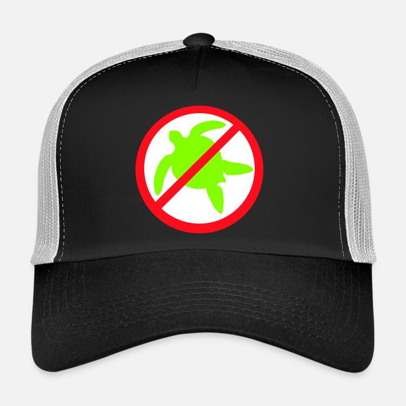 Pas de tortue d’eau Zone de bouclier interdite contre Casquette trucker 