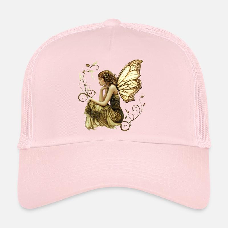 Fée noble aux ailes de papillon Casquette trucker 