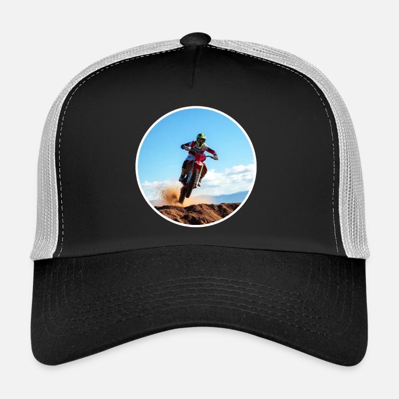 Motocross colour logo - White - Trucker Cap - black/stone grey