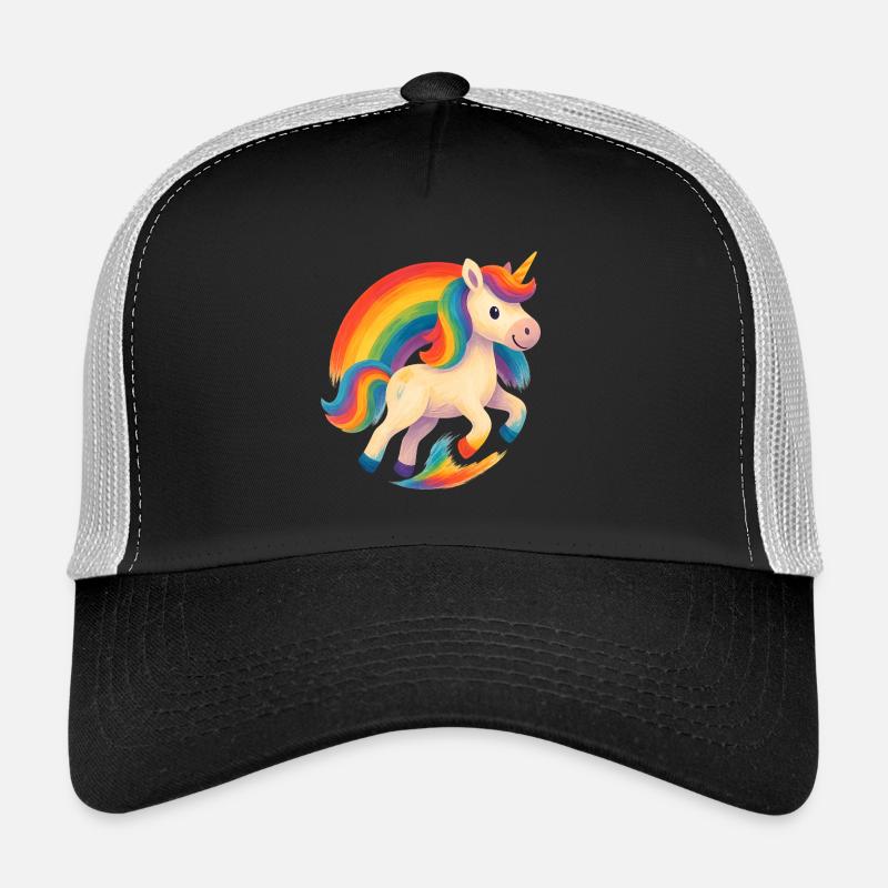 Rainbow Unicorn Dance - Trucker Cap - black/stone grey