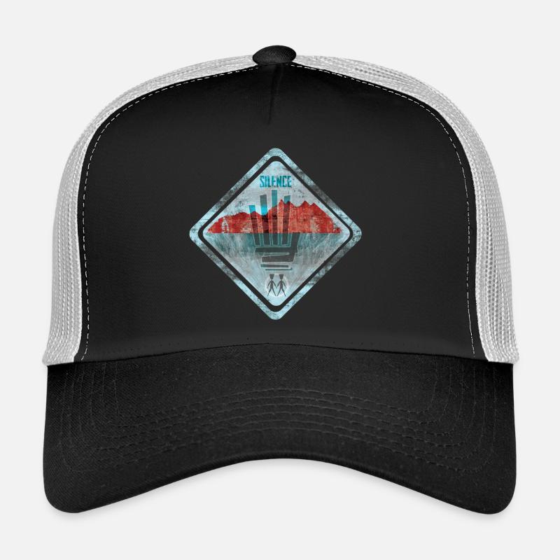 Conception de repère de limite silencieux Casquette trucker 