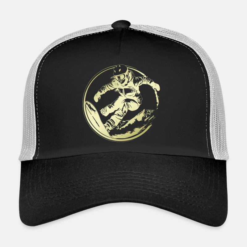 Snowboarder Silhouette Casquette trucker 