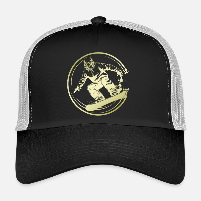 Snowboarder Silhouette Casquette trucker 