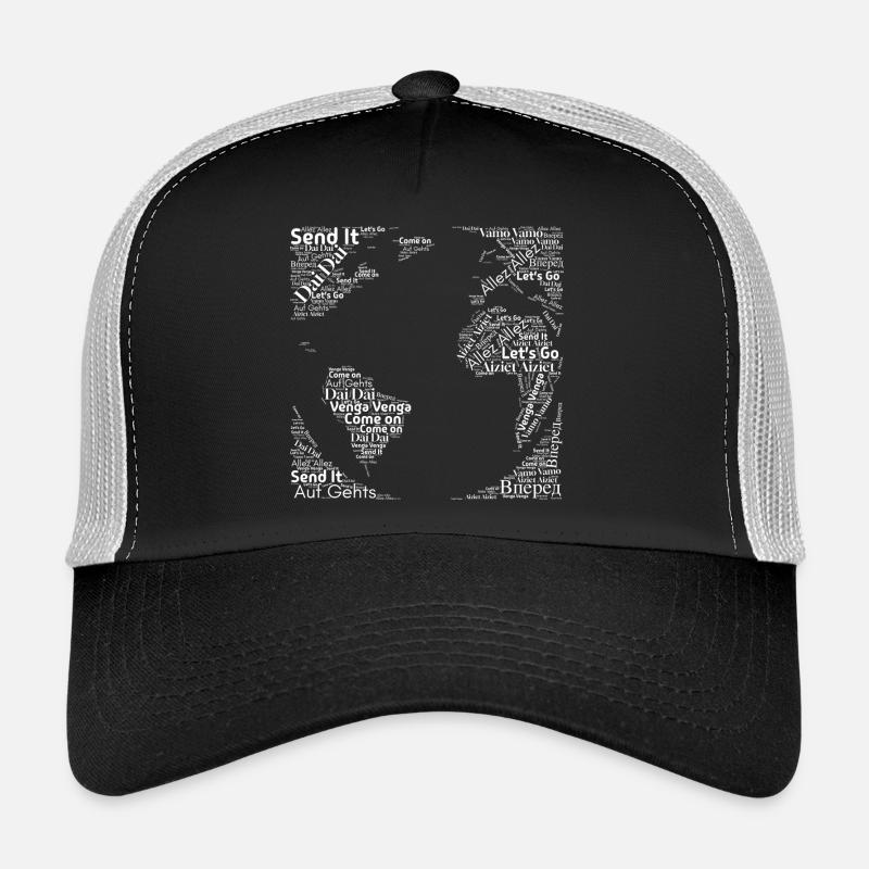 We Cheer For You - White - Trucker Cap - Schwarz/Steingrau