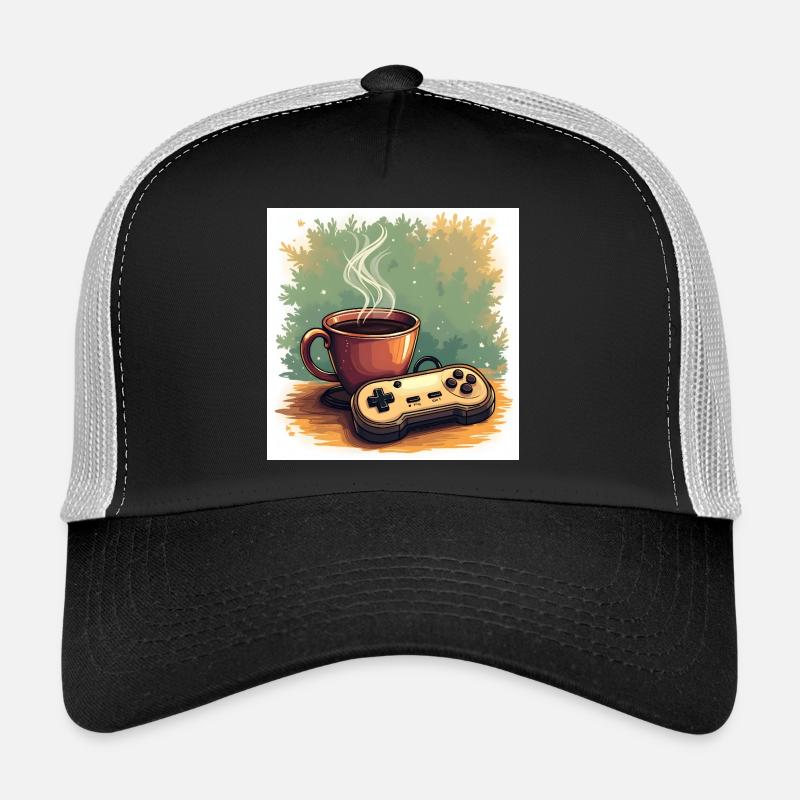 Caffeine & Campaigns - Trucker Cap - Schwarz/Steingrau
