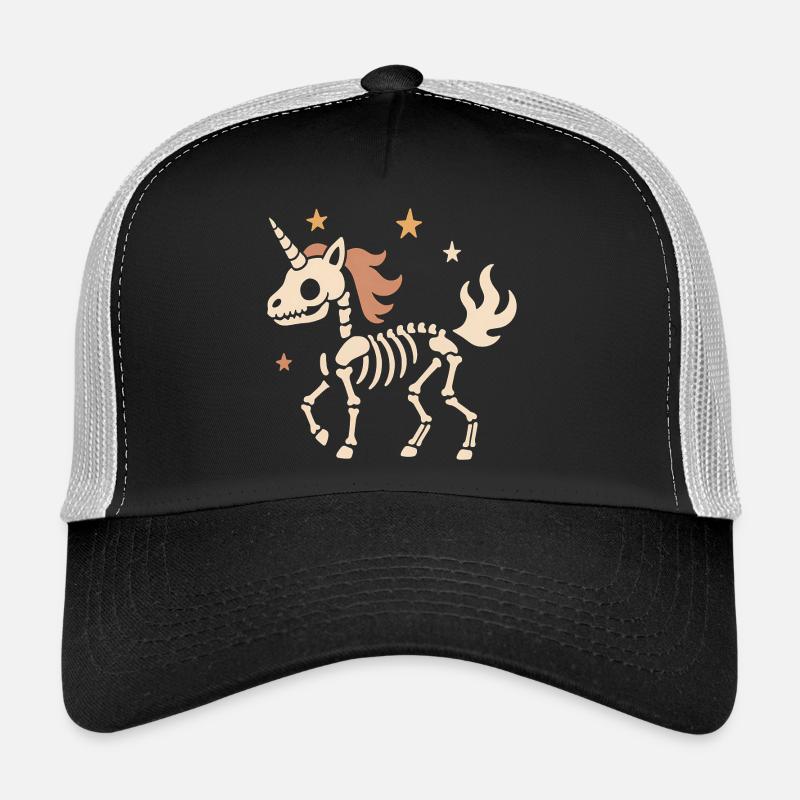 Squelette Licorne Étoiles Casquette trucker 