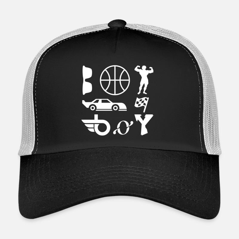 Junge - Trucker Cap - Schwarz/Steingrau
