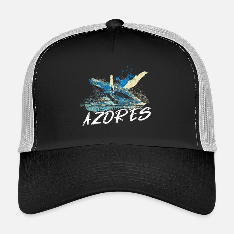 Azoren Buckelwal, Blauer Ozean Kunst Trucker Cap