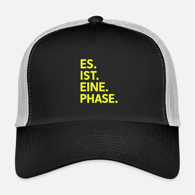 It. Is. One. Phase. Neon yellow - Trucker Cap - black/stone grey