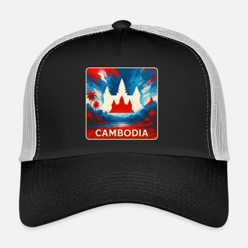 Cambodia – Angkor Wat Design Trucker Cap
