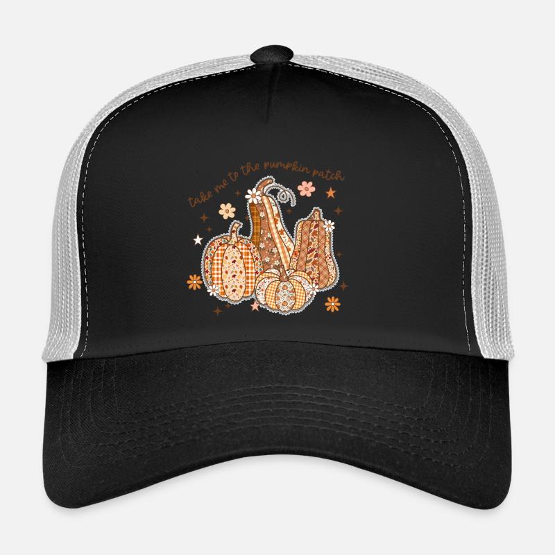 Patchwork Pumpkin Patch Trucker Cap