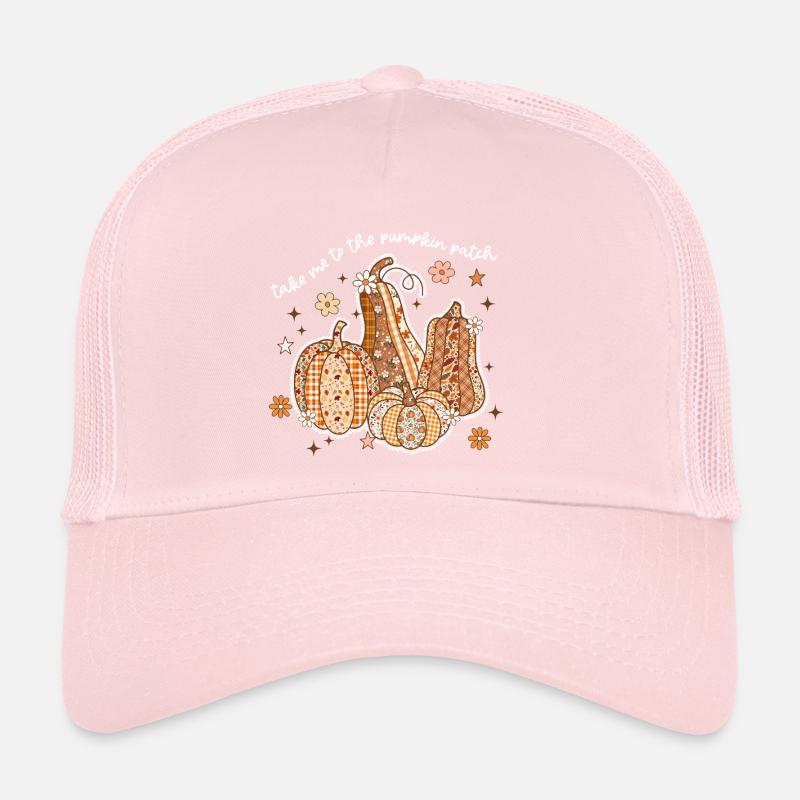 Patchwork Citrouilles Motif Automne Casquette trucker 