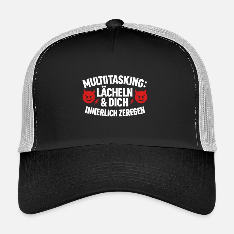 Multitasking Internally disassembling smiles Trucker Cap
