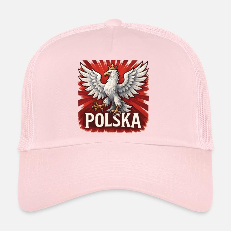 Pologne Polska Aigle Drapeau Drapeau Cadeau Imposant Casquette trucker 