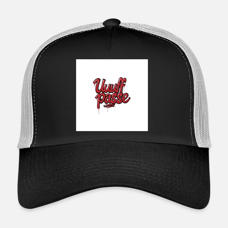 UffPasse Graffiti Schriftzug - Trucker Cap - Schwarz/Steingrau