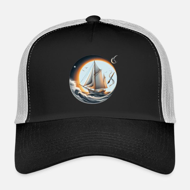 Cercle de voile au coucher du soleil Casquette trucker 