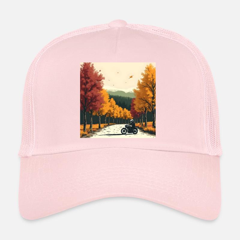 Rangée d’arbres à impression en bloc + vélo Casquette trucker 