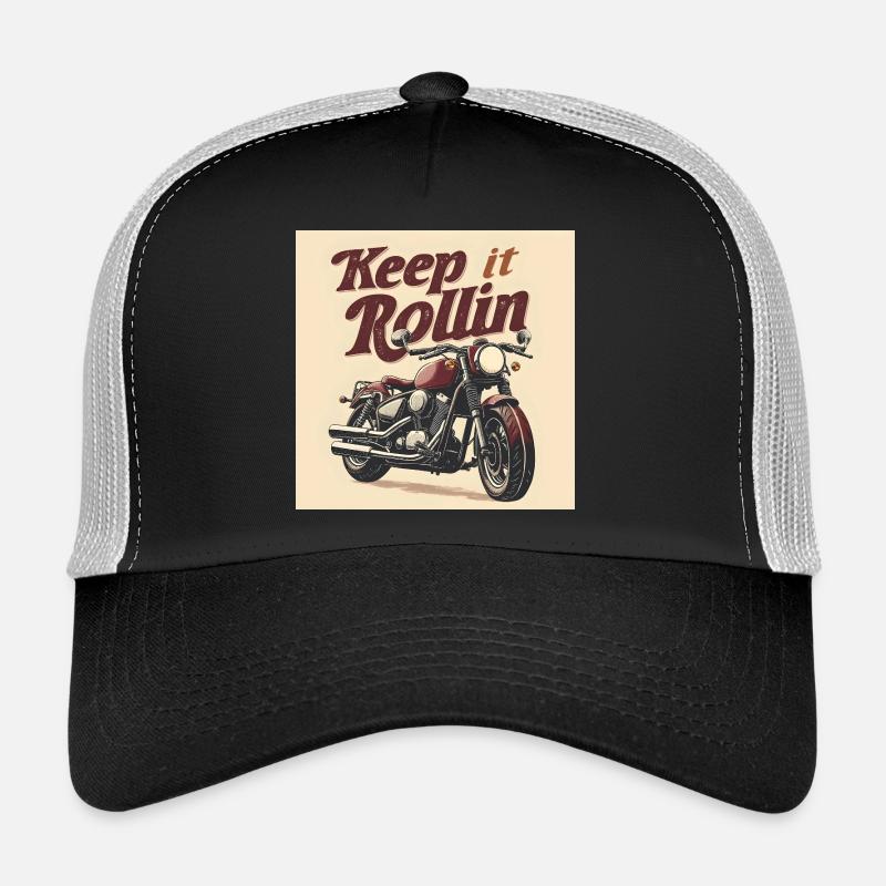Keep it Rollin' – Minimalist Typography Trucker Cap