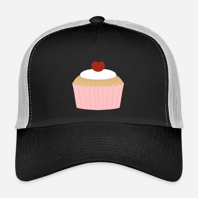 Pastellfarbener Cupcake mit Kirsche Trucker Cap