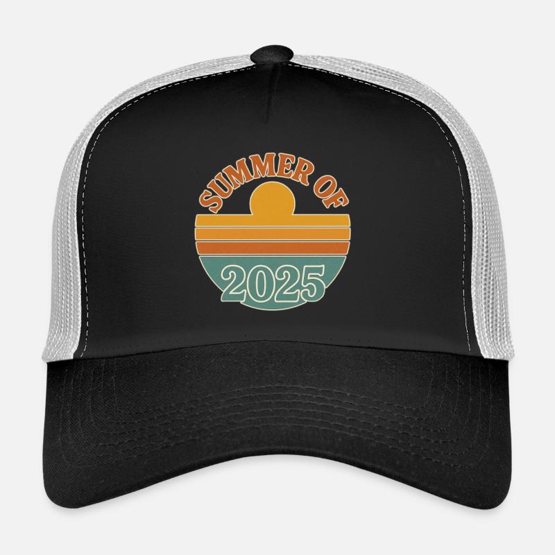 Summer 2025 Retro Design - Trucker Cap - black/stone grey
